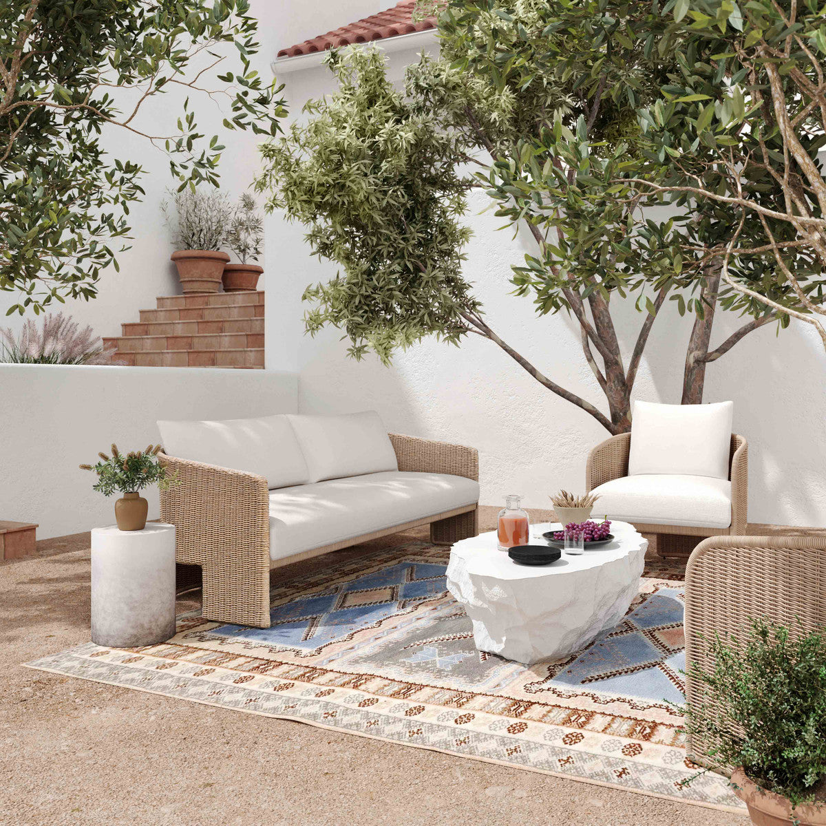 Alexa Cream Outdoor Armchair In Houston | BeBoldFurniture 