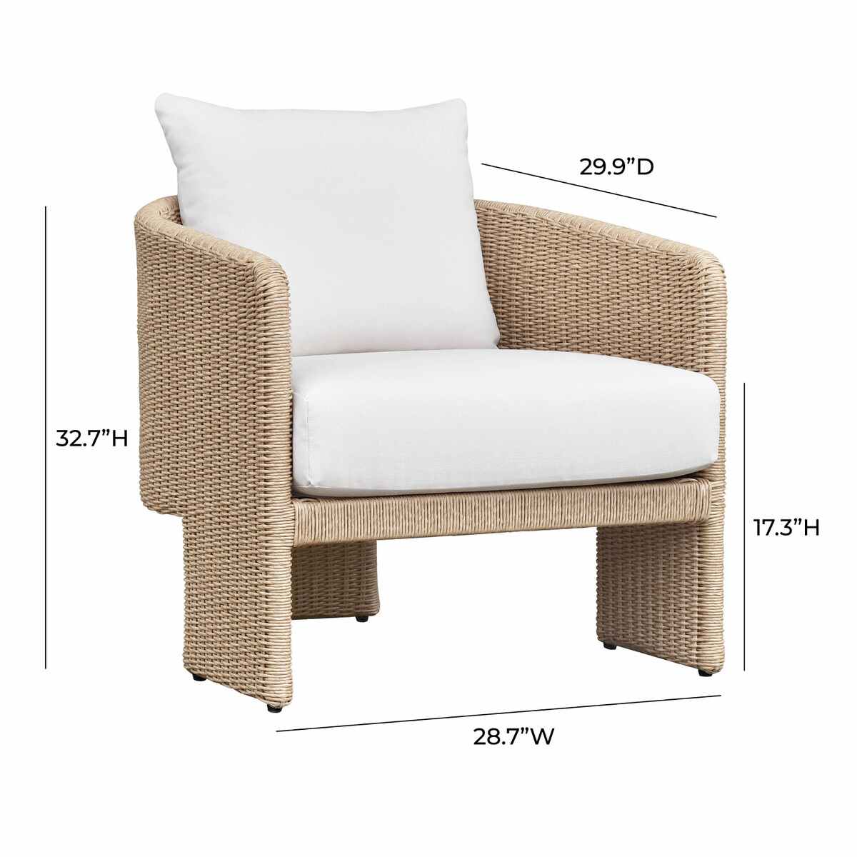 Alexa Cream Outdoor Armchair In Houston | BeBoldFurniture 