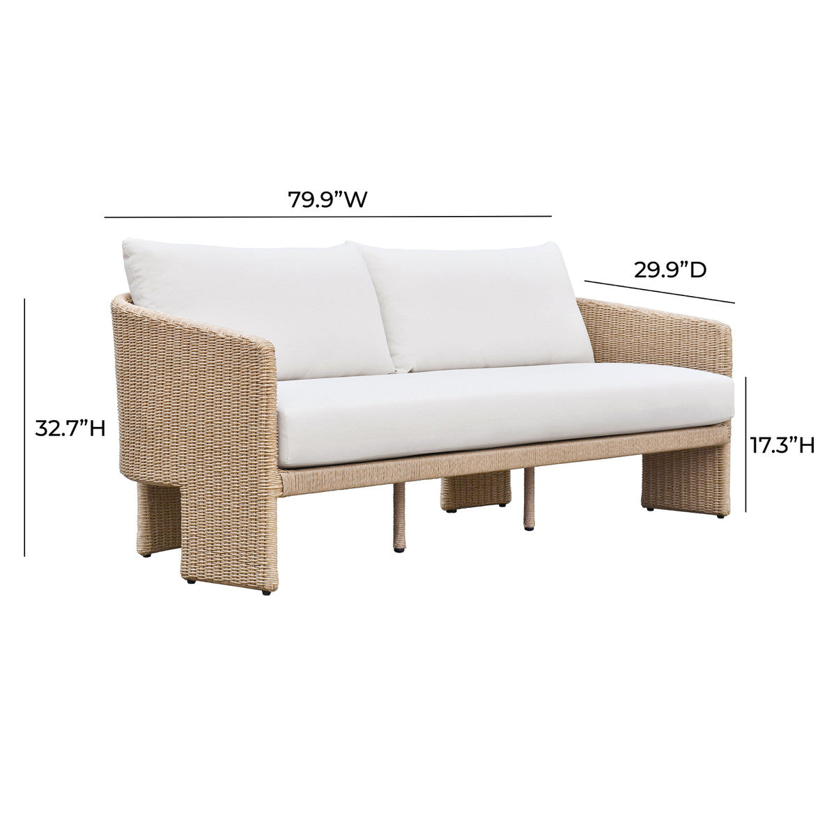 Alexa Cream Outdoor Sofa In Houston | BeBoldFurniture 