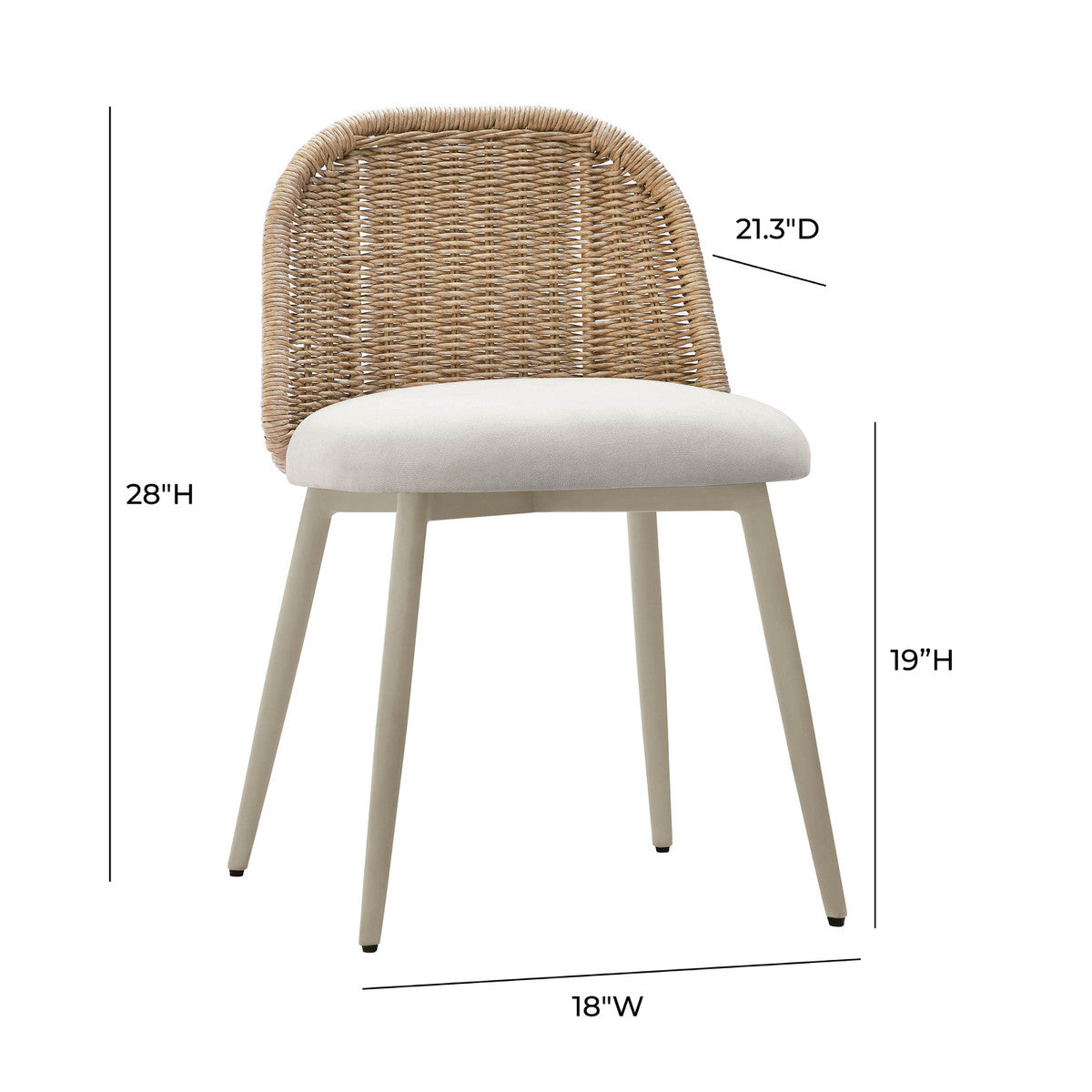 Alexa Cream Outdoor Dining Chair In Houston | BeBoldFurniture 