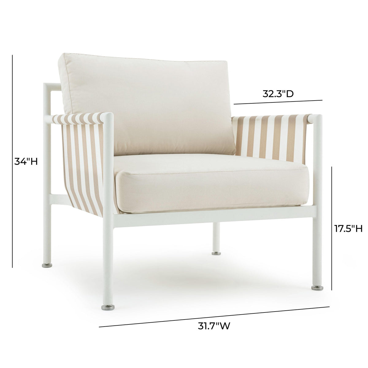 Dunes Cream Outdoor Armchair | BeBoldFurniture