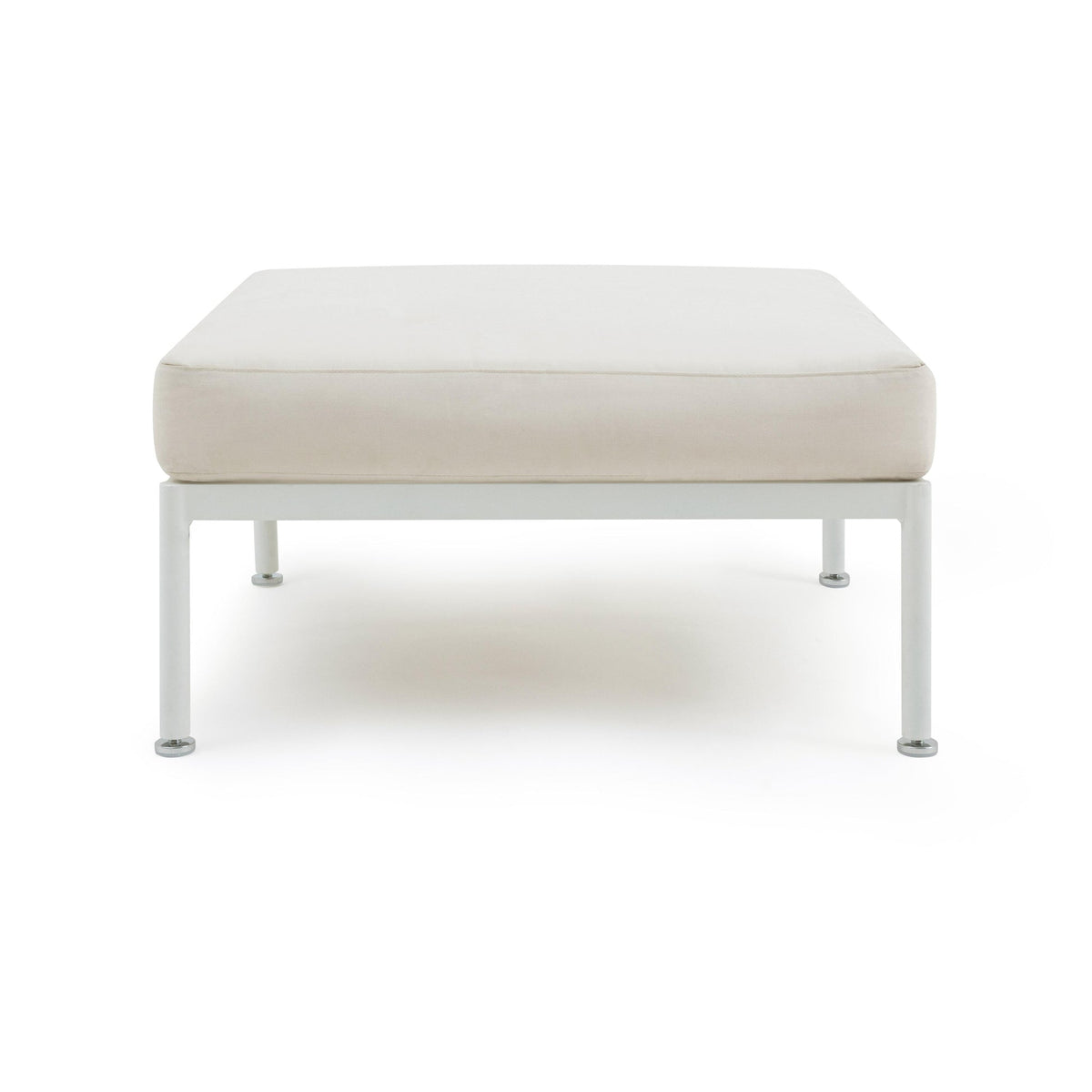 Dunes Cream Outdoor Ottoman | BeBoldFurniture