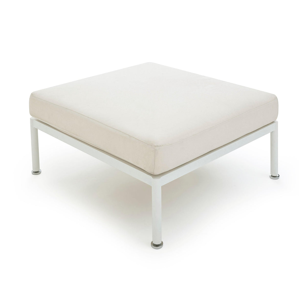 Dunes Cream Outdoor Ottoman | BeBoldFurniture