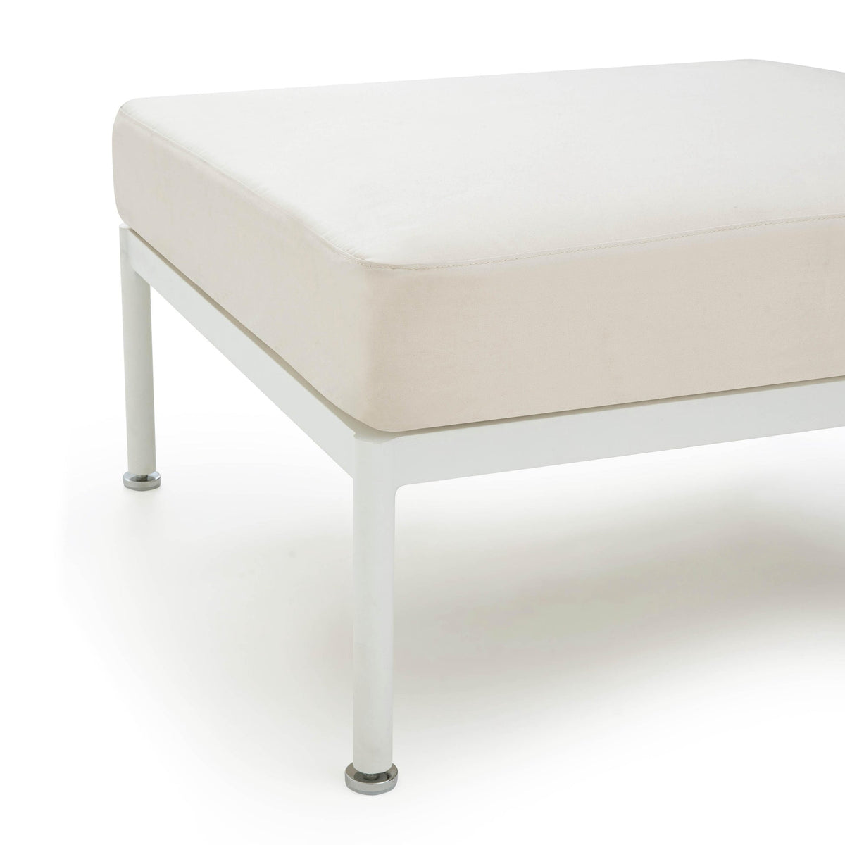 Dunes Cream Outdoor Ottoman | BeBoldFurniture