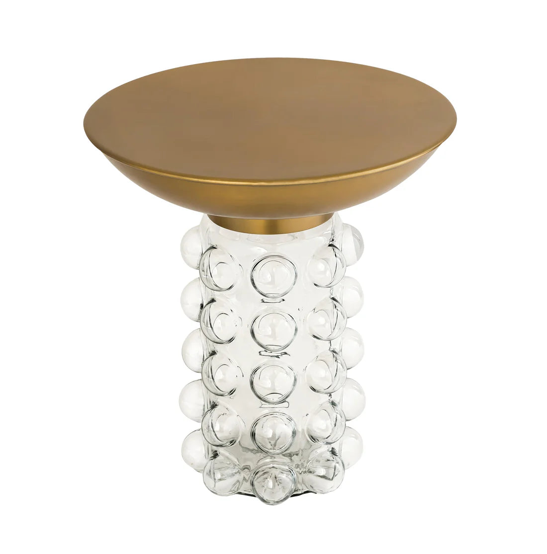 Bubble Glass/Brass Side Table | BeBoldFurniture