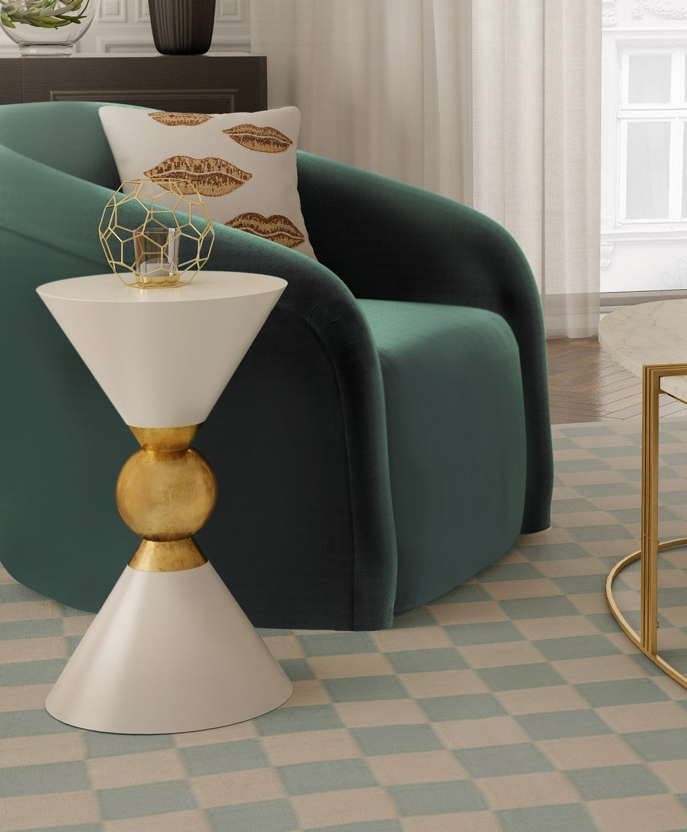 Balhi White Side Table In Houston | BeBoldFurniture 