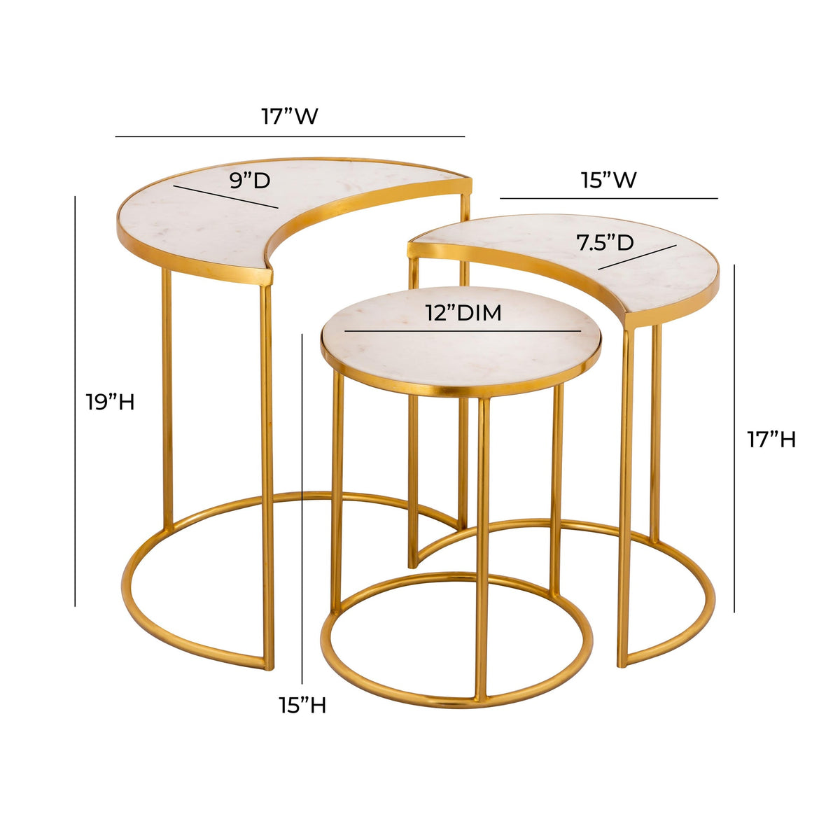 Crescent Nesting Tables | BeBoldFurniture