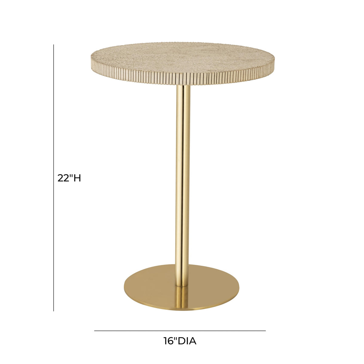 Fiona Gold Stone Side Table | BeBoldFurniture