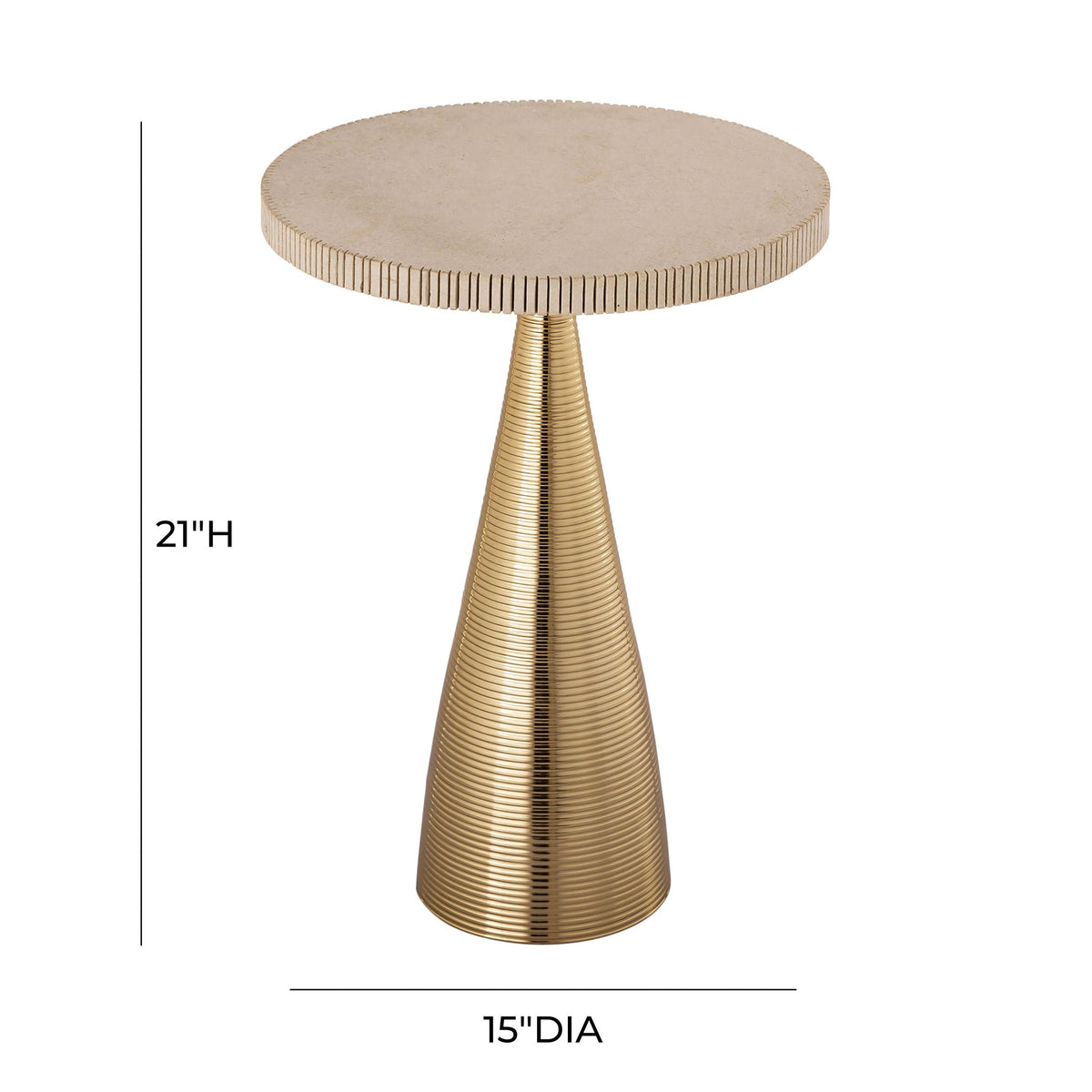 Celeste Ribbed Side Table | BeBoldFurniture