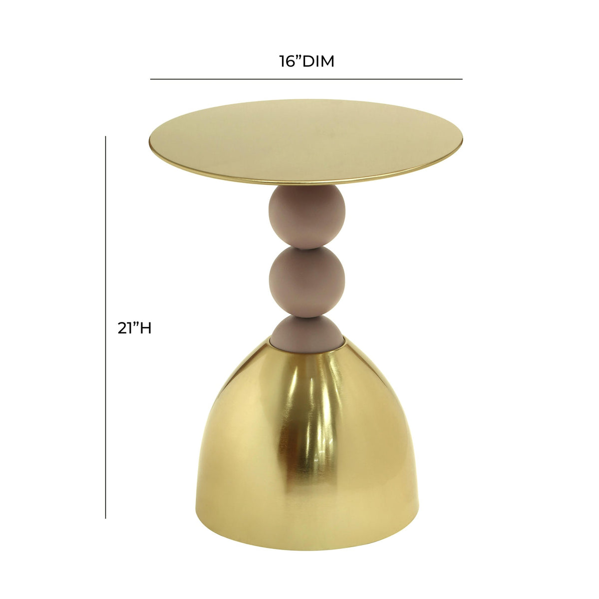 Daleyza Gold Side Table | BeBoldFurniture