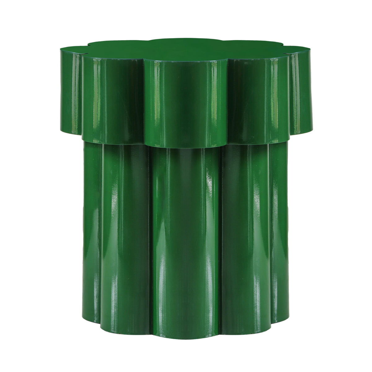 Petal Glossy Green Side Table | BeBoldFurniture