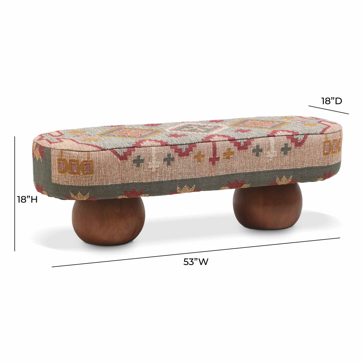 Rizi Textured Wool Upholstered Bench | BeBoldFurniture