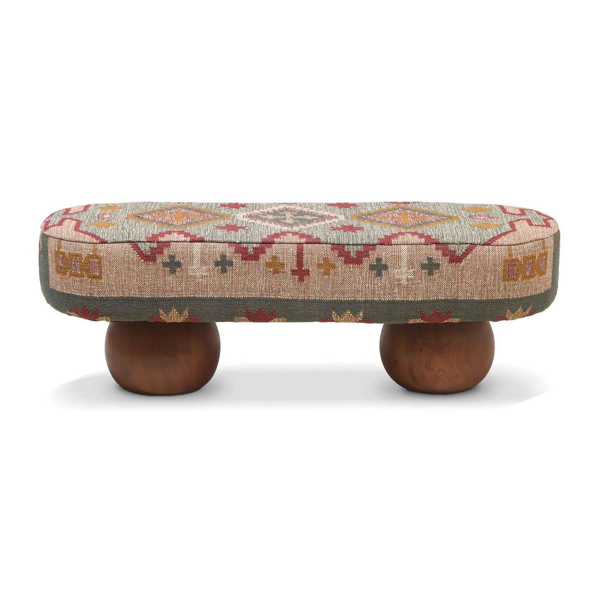 Rizi Textured Wool Upholstered Bench | BeBoldFurniture