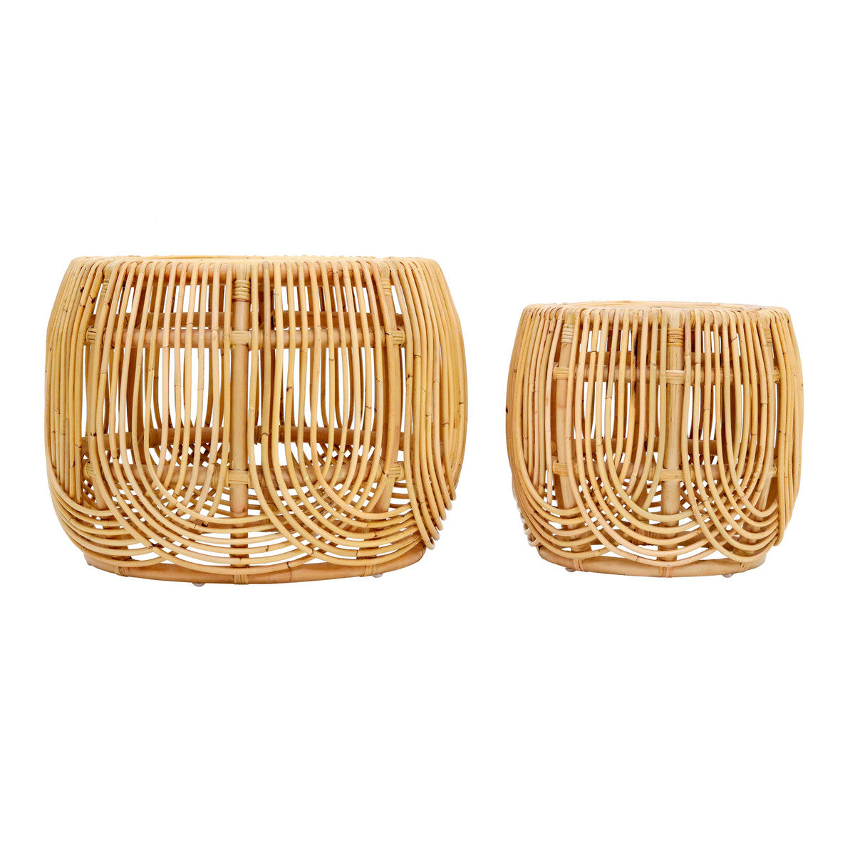 Azrina Rattan Nesting Tables In Houston | BeBoldFurniture 