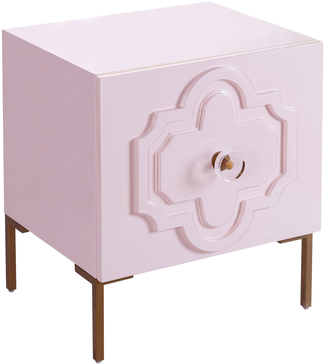 Anna Pink Lacquer Side Table In Houston | BeBoldFurniture 