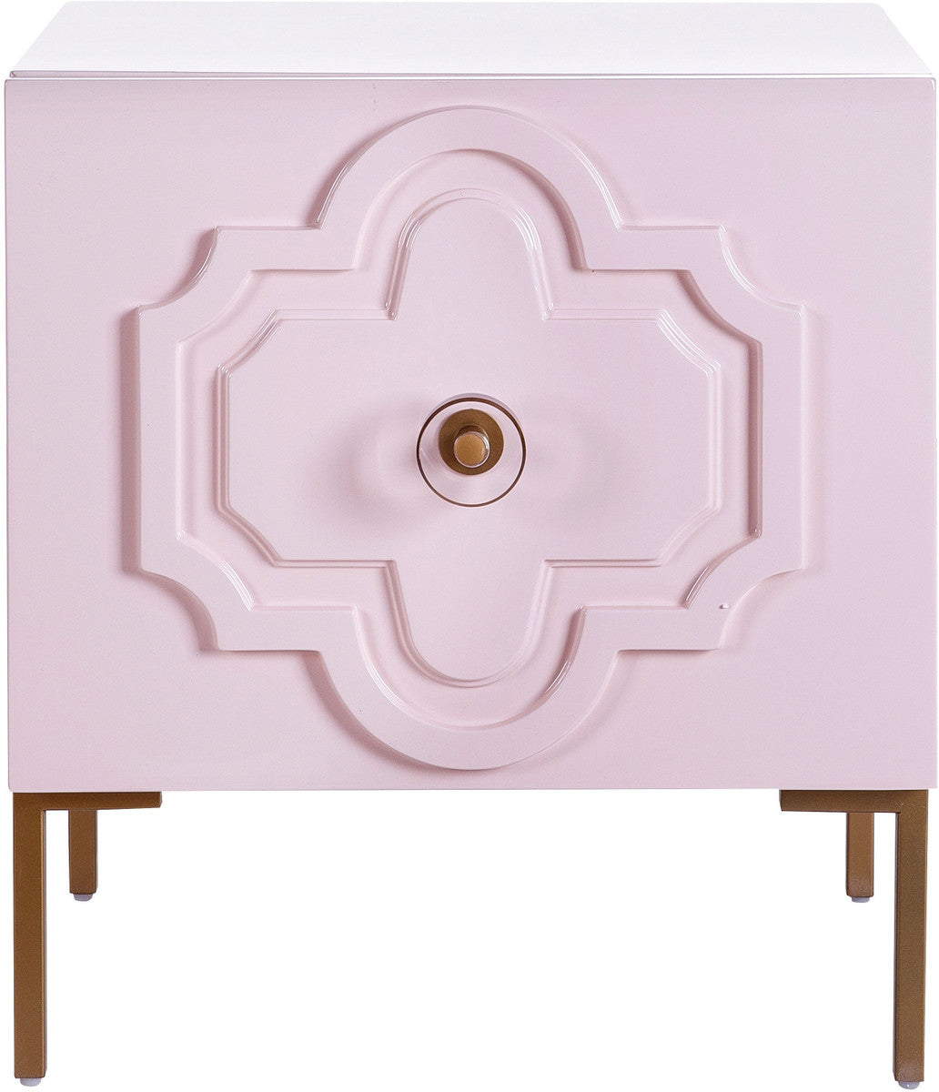 Anna Pink Lacquer Side Table In Houston | BeBoldFurniture 