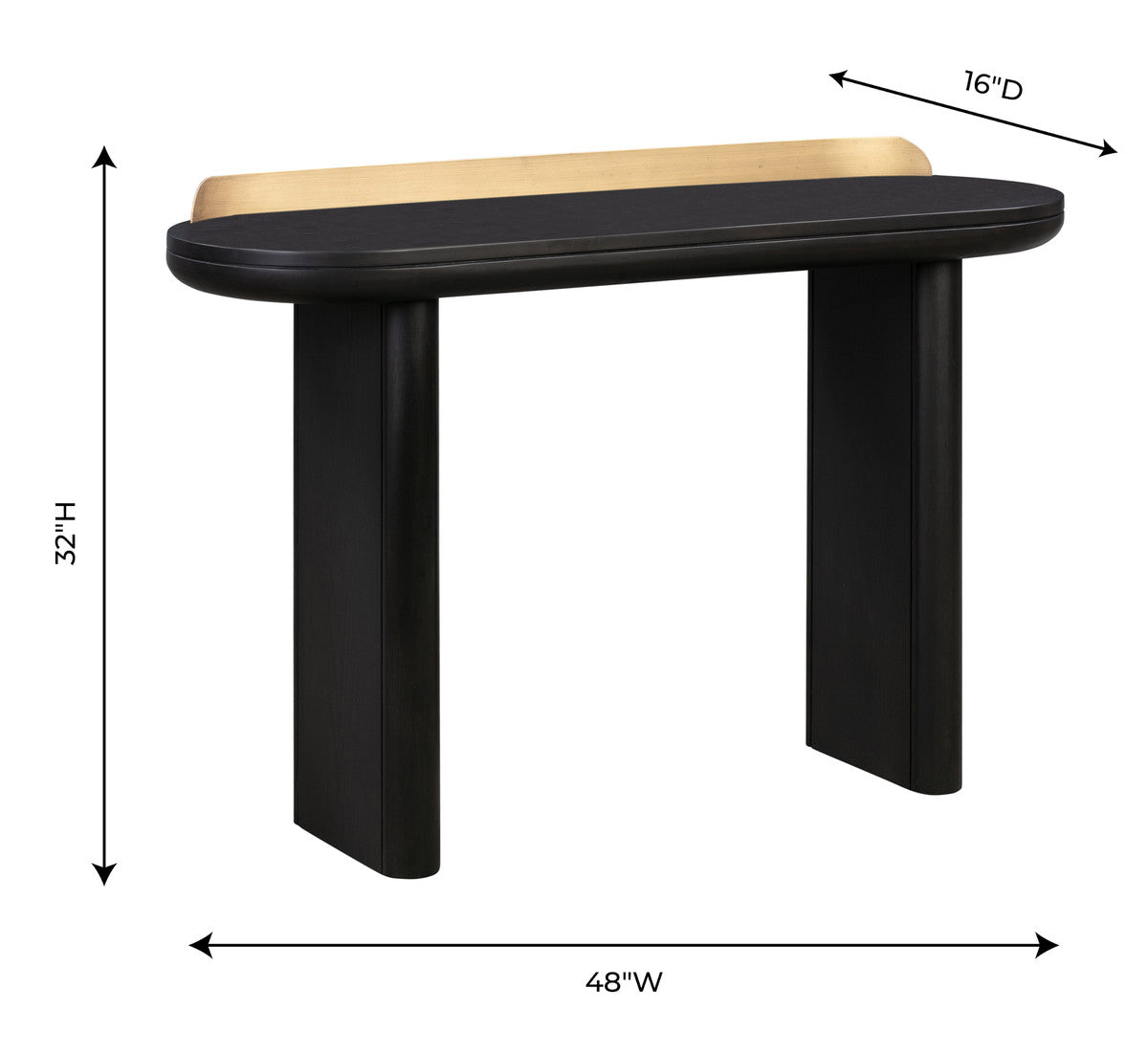 Braden Black Desk/Console Table | BeBoldFurniture