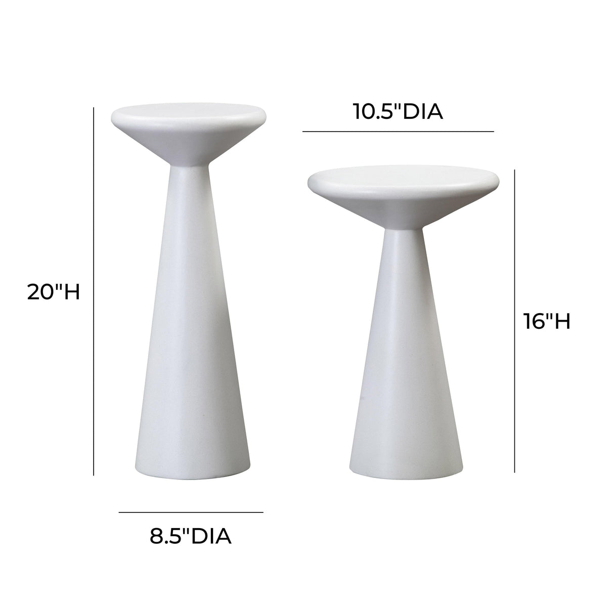 Gianna Concrete Accent Tables - Set of 2 | BeBoldFurniture