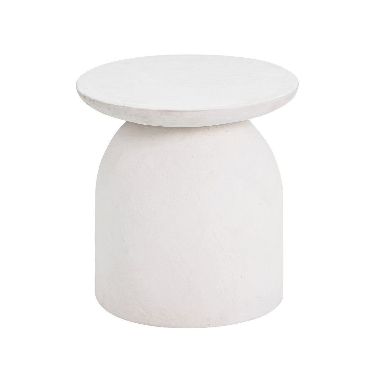 Aloe White Concrete Side Table In Houston | BeBoldFurniture 