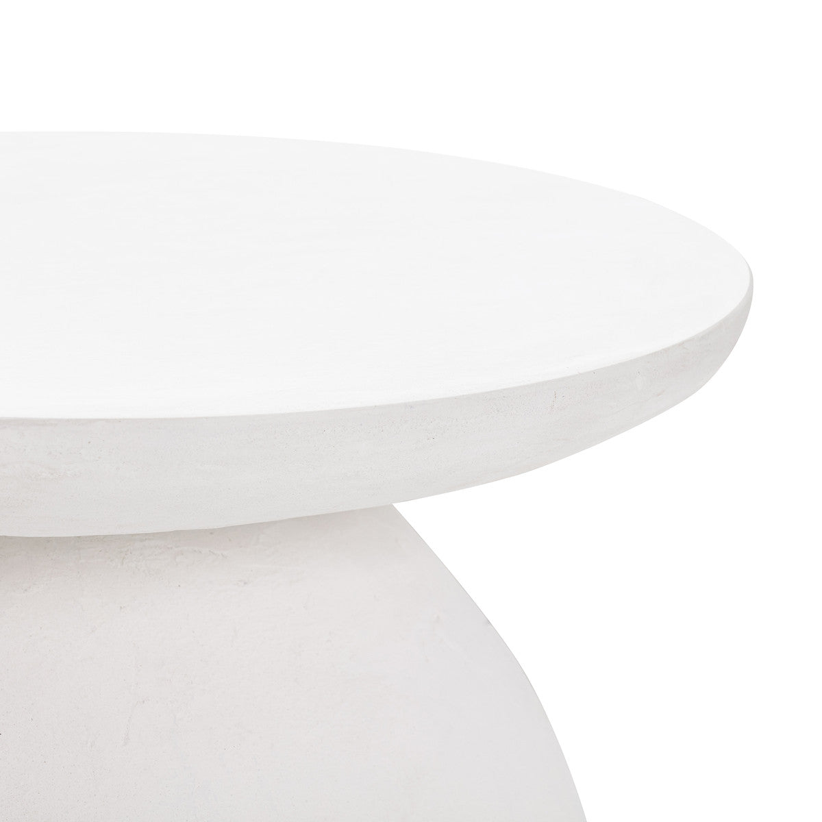 Aloe White Concrete Side Table In Houston | BeBoldFurniture 