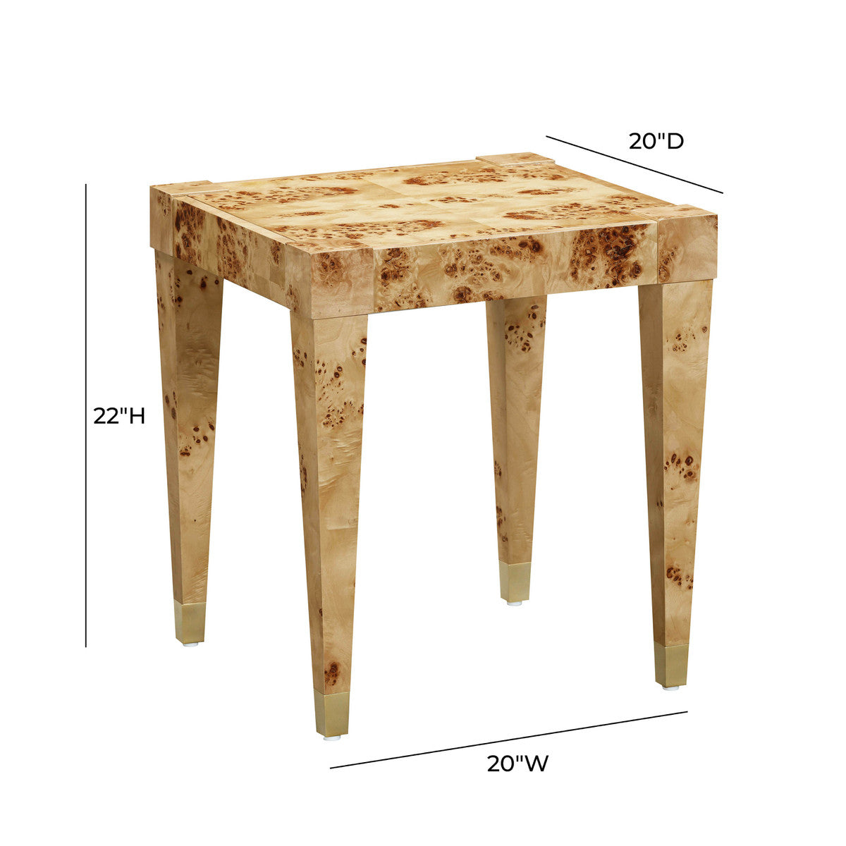 Brandyss Natural Burl End Table | BeBoldFurniture