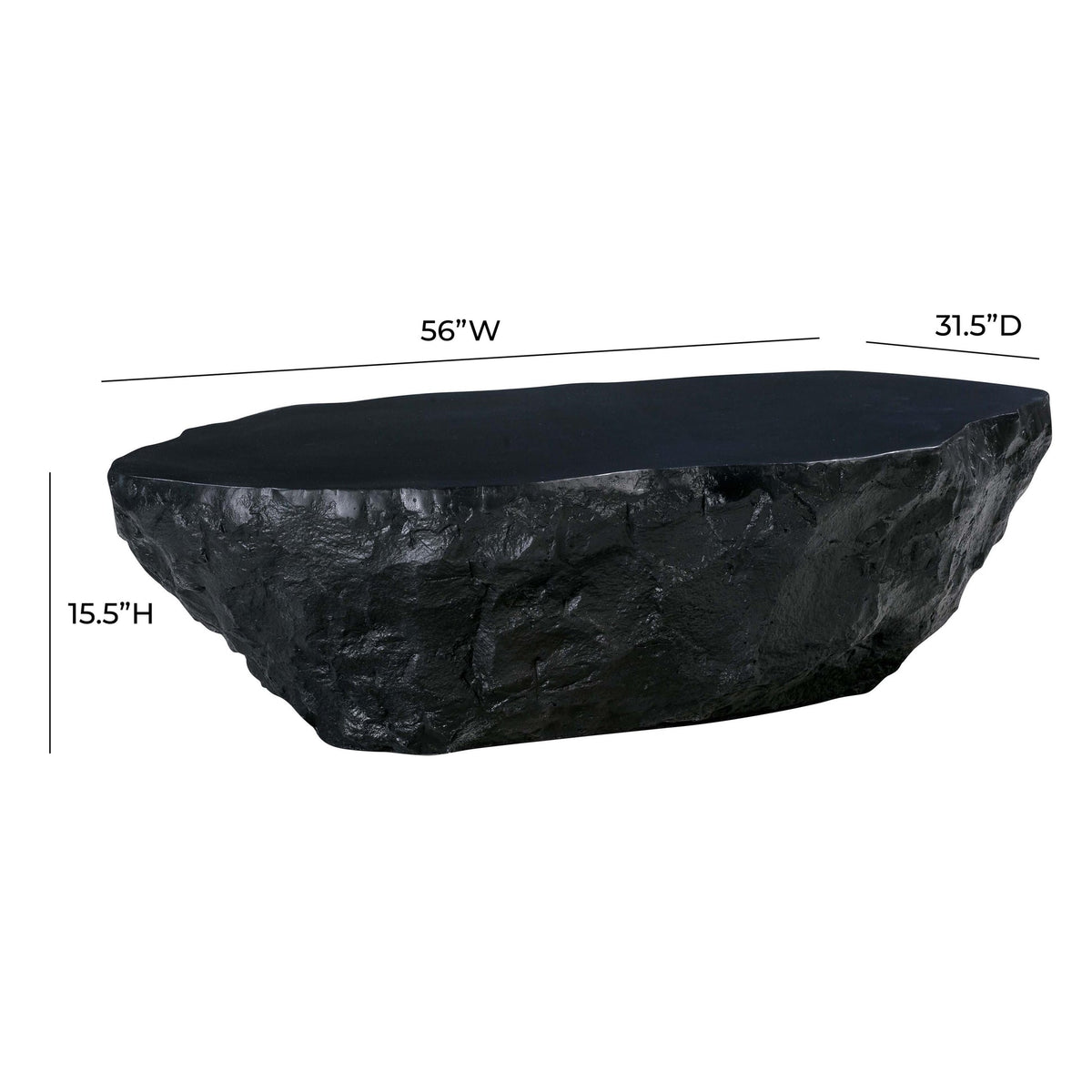 Crag Black Concrete Coffee Table | BeBoldFurniture