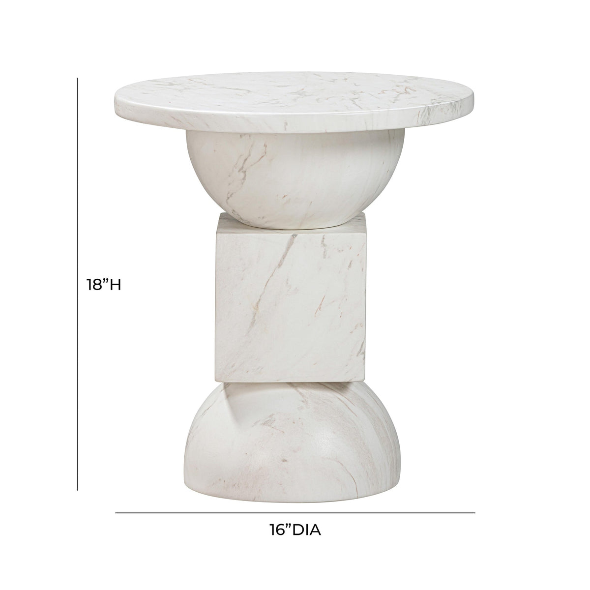 Chip Marble Print Indoor / Outdoor Side Table | BeBoldFurniture