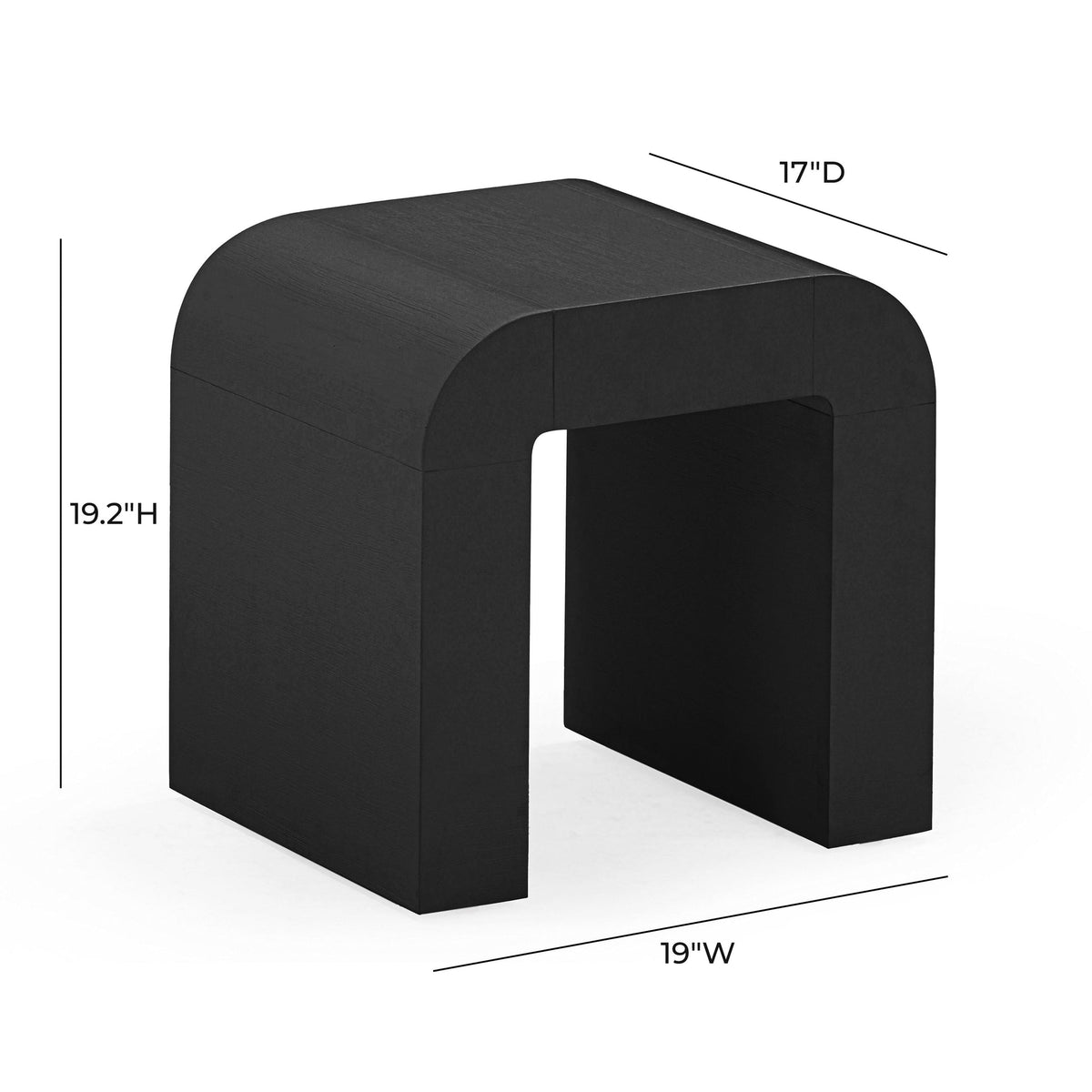 Hump Black Side Table