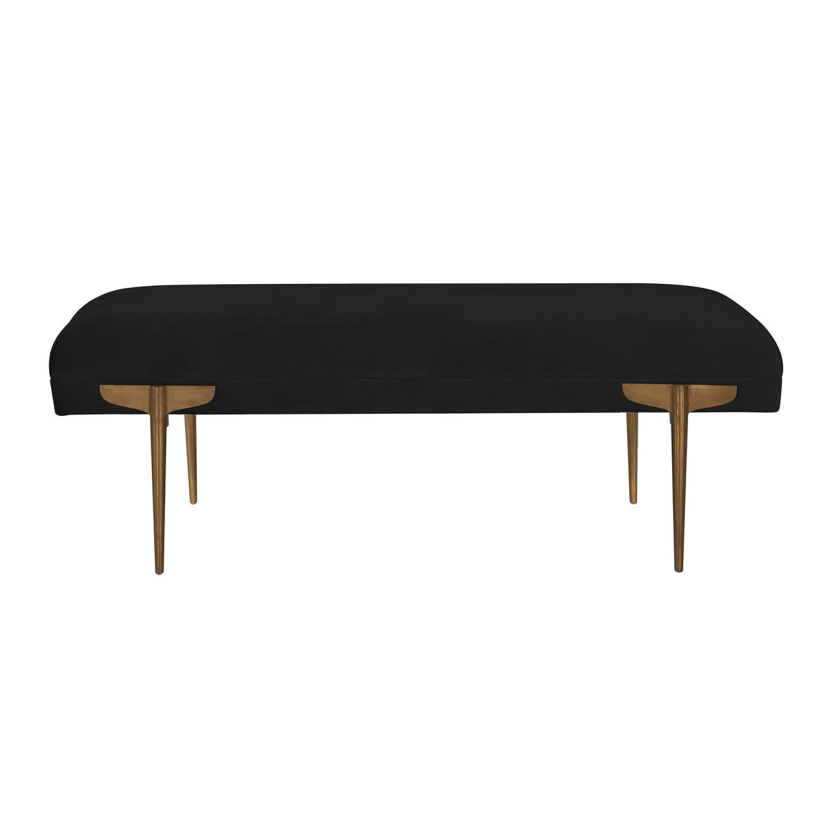 Brno Black Velvet Bench | BeBoldFurniture