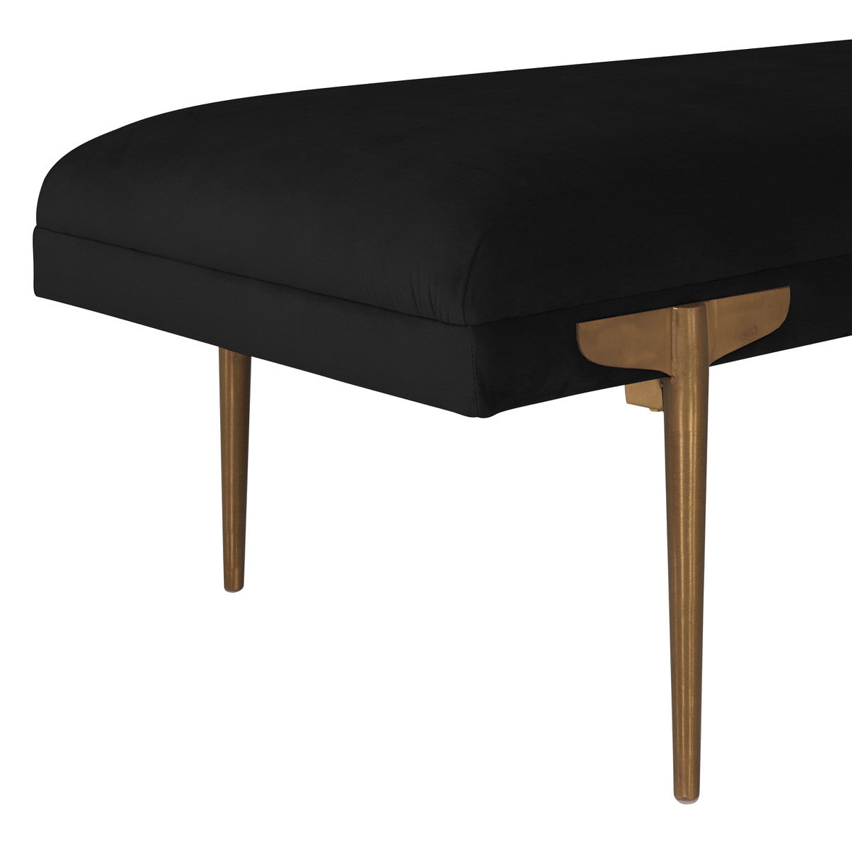 Brno Black Velvet Bench | BeBoldFurniture