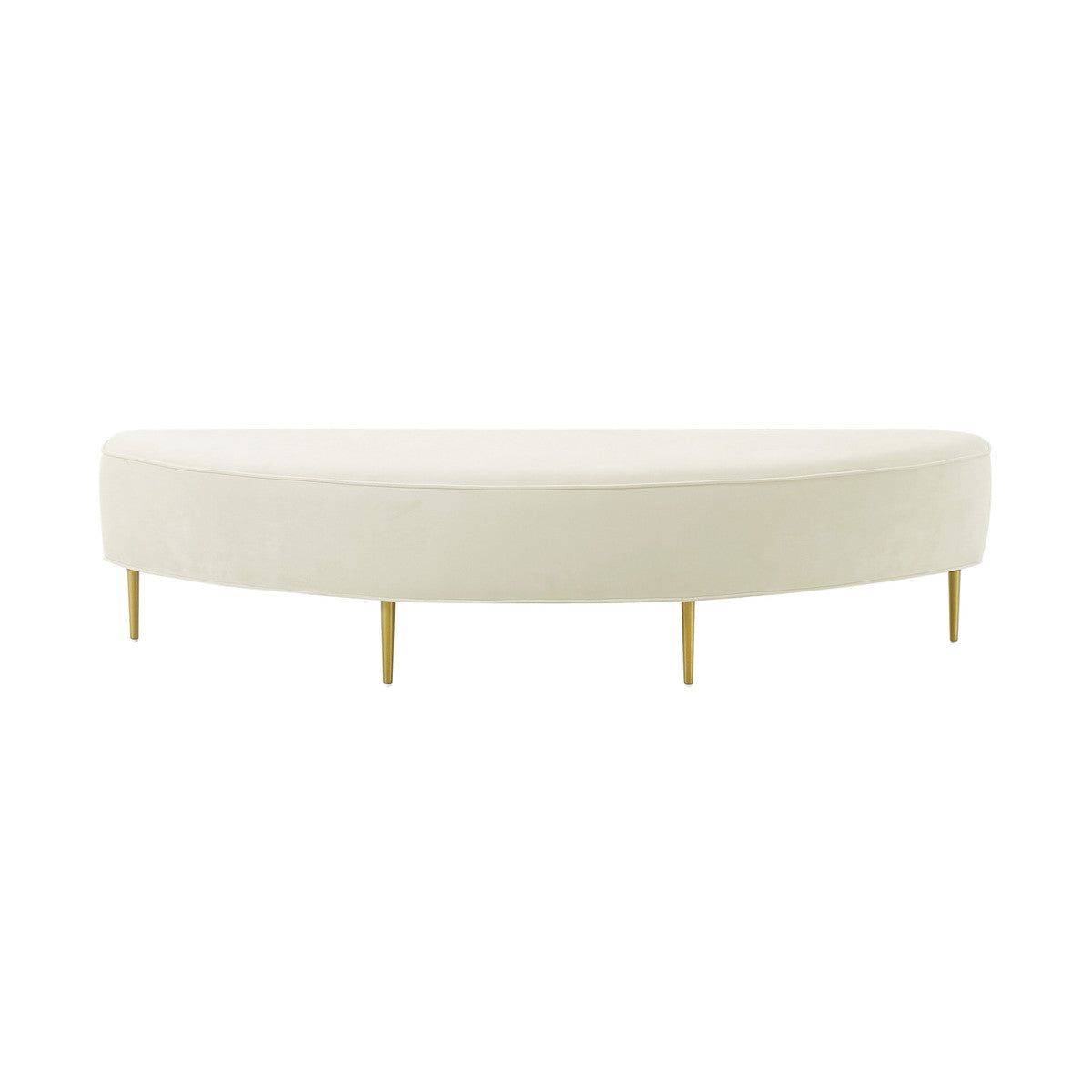 Bianca Cream Velvet Full Bench | BeBoldFurniture