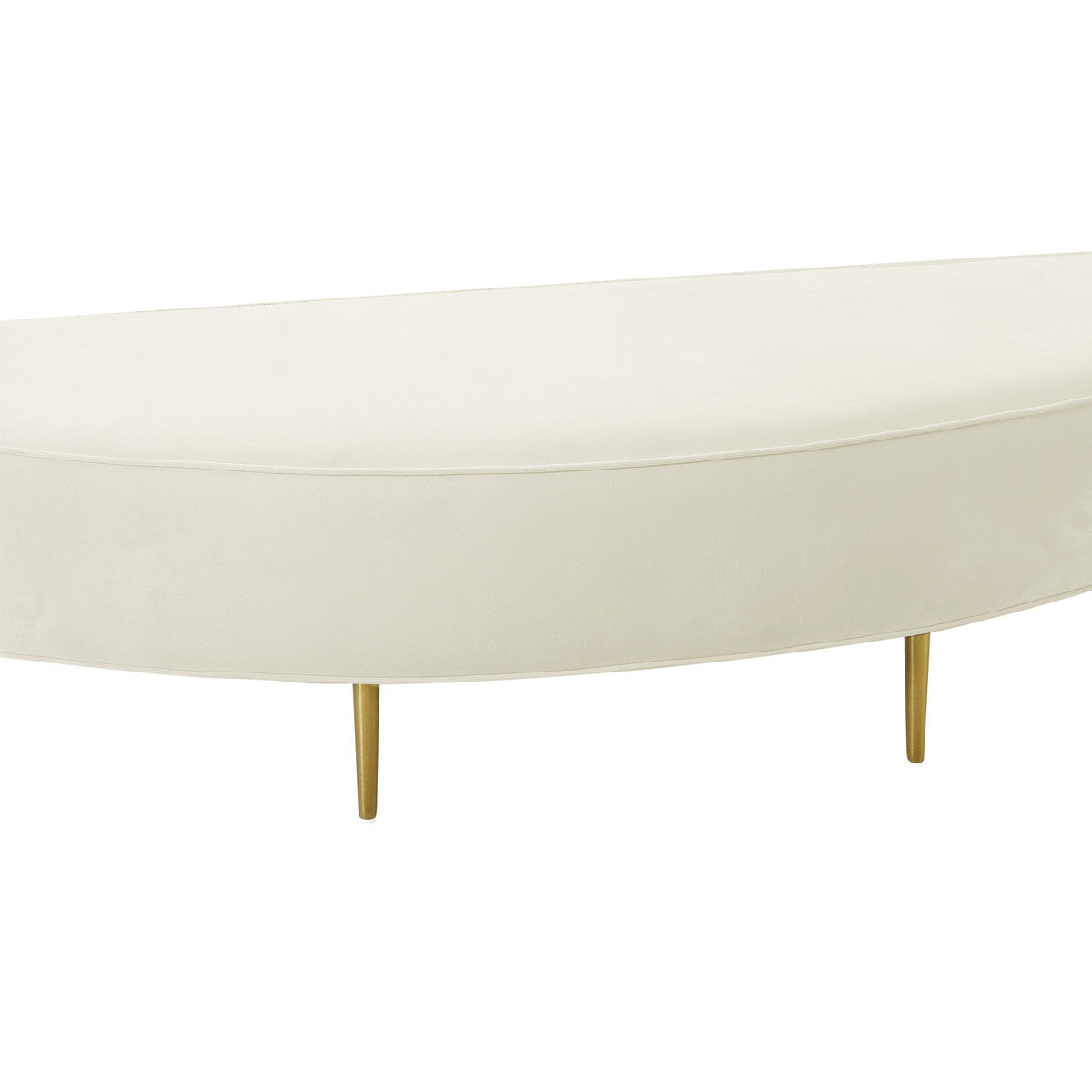 Bianca Cream Velvet Full Bench | BeBoldFurniture