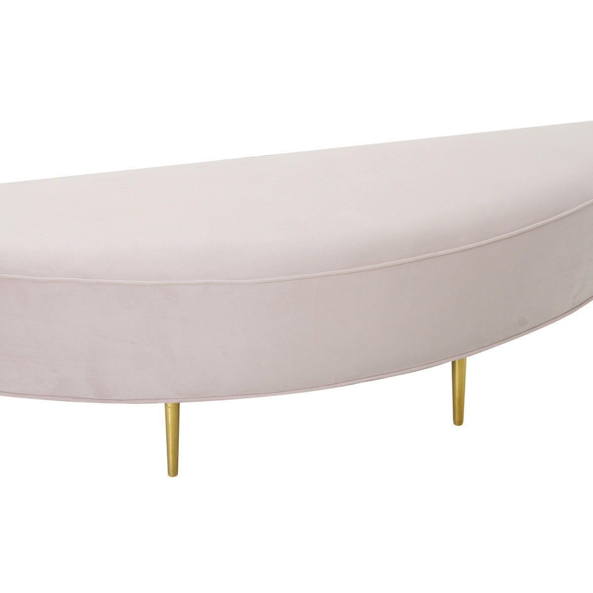 Bianca Blush Velvet Full Bench | BeBoldFurniture