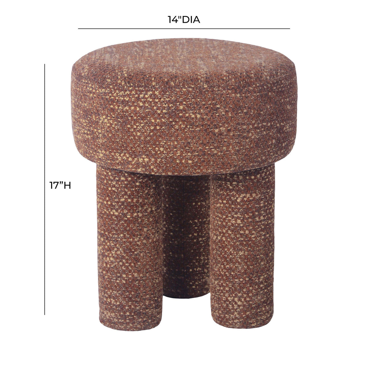 Claire Sedona Brown Knubby Stool | BeBoldFurniture