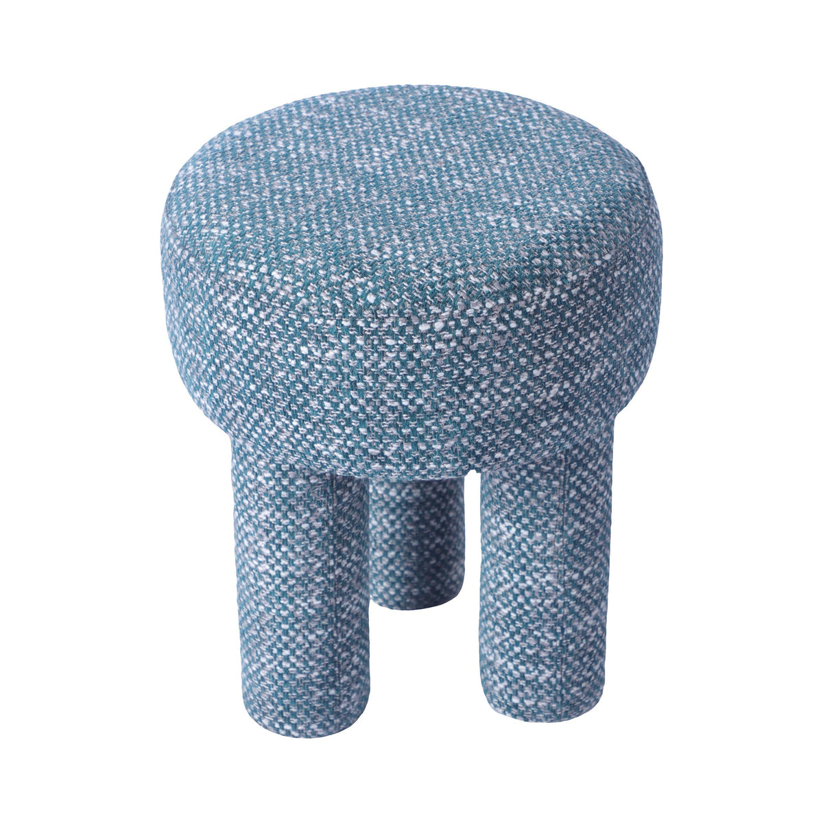 Claire Teal Knubby Stool | BeBoldFurniture