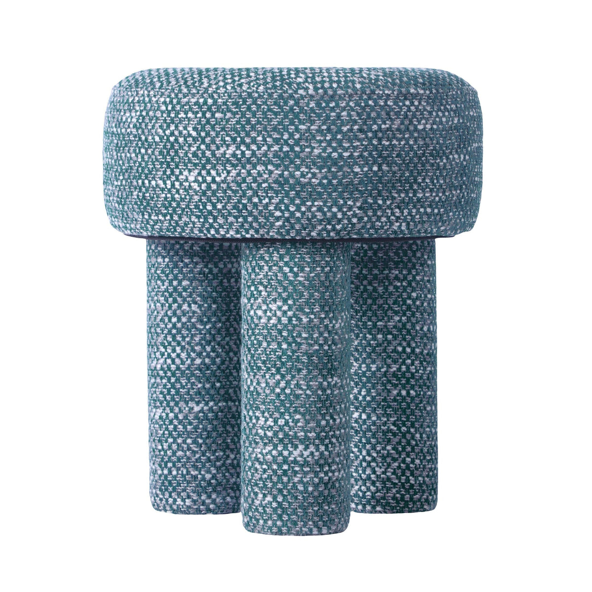 Claire Teal Knubby Stool | BeBoldFurniture