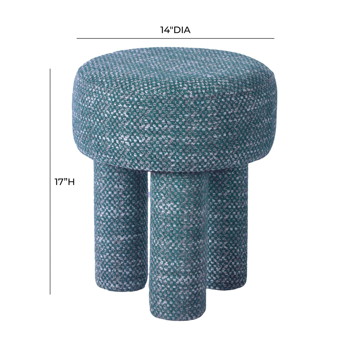 Claire Teal Knubby Stool | BeBoldFurniture