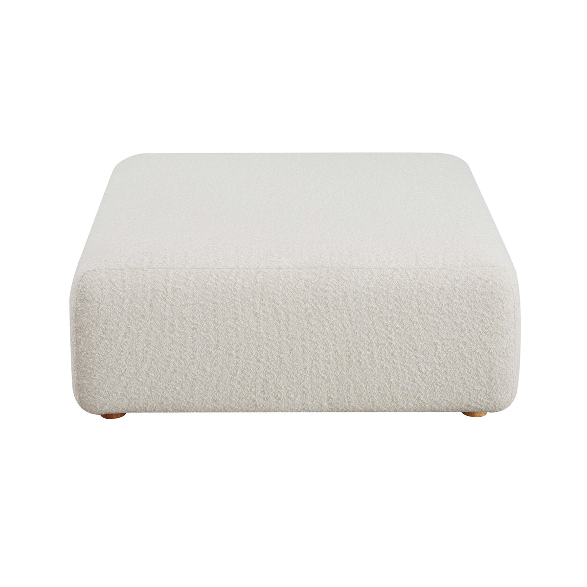 Hangover Cream Boucle Ottoman | BeBoldFurniture