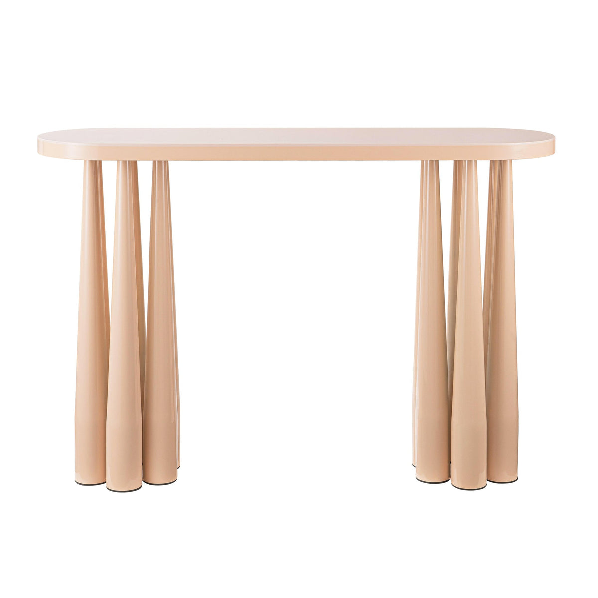 Titan Peach Rose Glossy Console Table | BeBoldFurniture