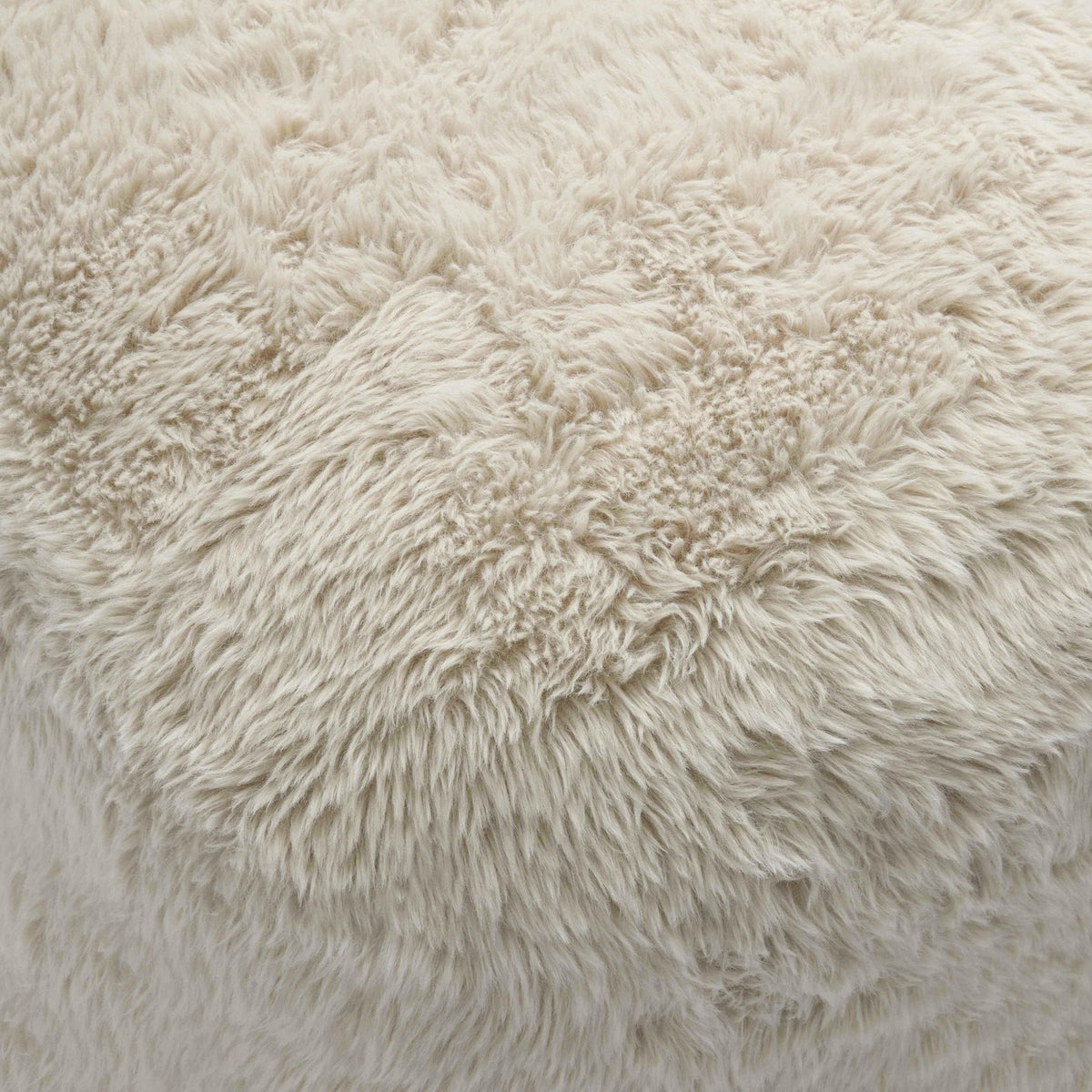 Britt Natural Vegan Shearling Ottoman | BeBoldFurniture