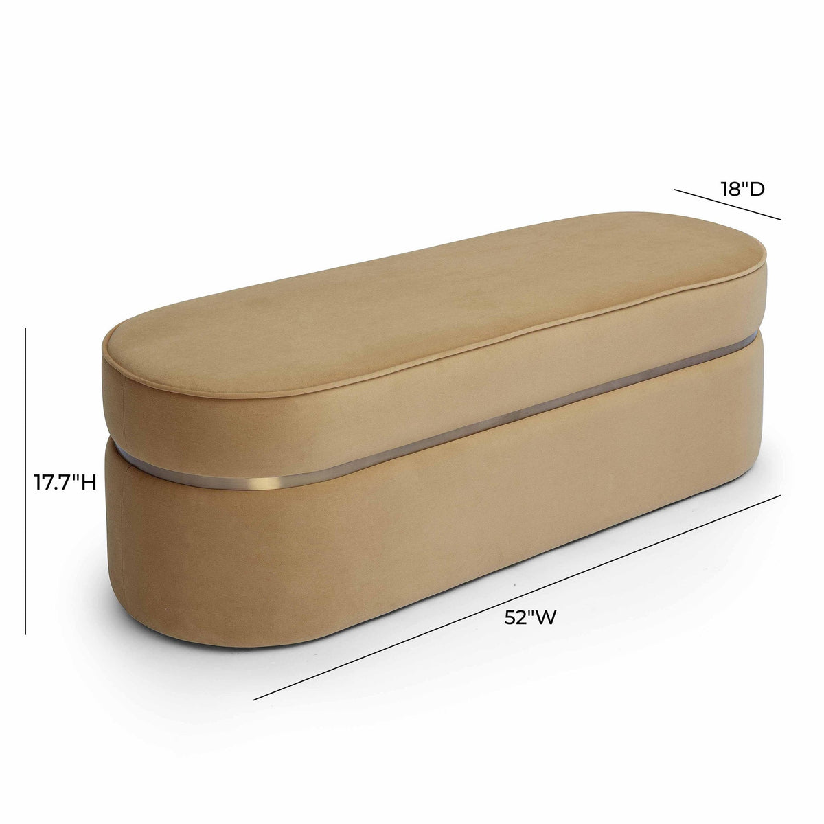 Pomp Honey Velvet Bench | BeBoldFurniture