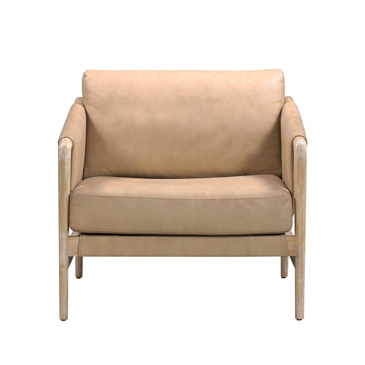 Chakka Tan Genuine Leather Accent Chair | BeBoldFurniture