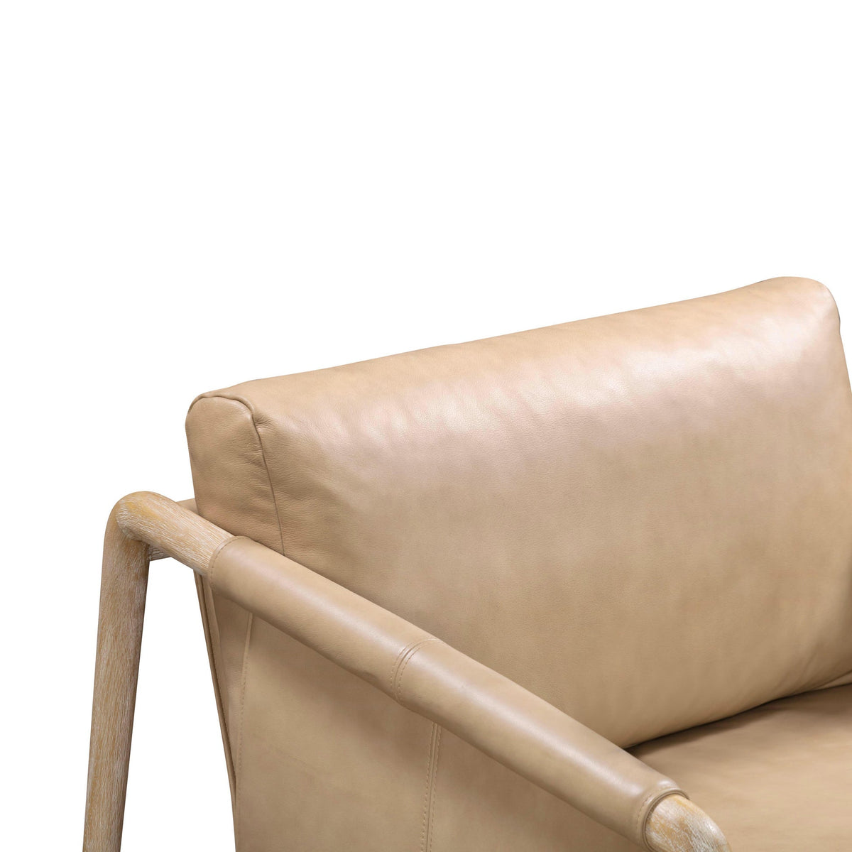 Chakka Tan Genuine Leather Accent Chair | BeBoldFurniture