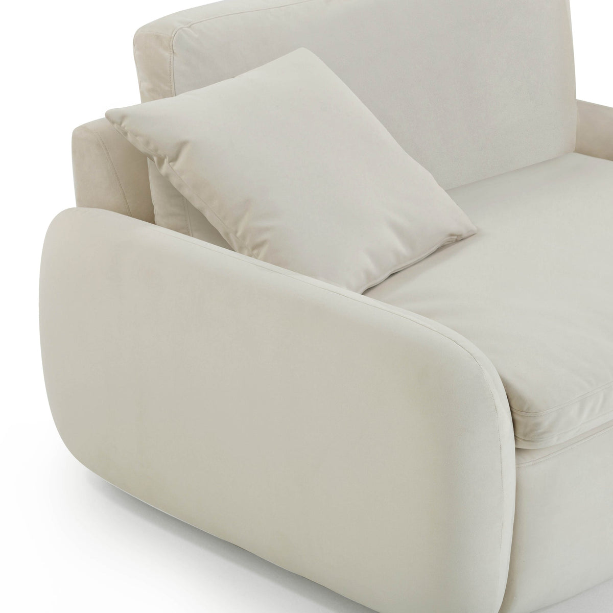 Rachelle Cream Velvet Lounge Chair | BeBoldFurniture
