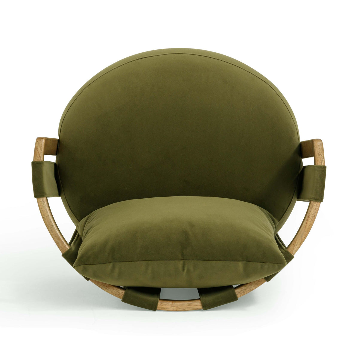 Paolo Green Upcycled Distressed Velvet Swivel Chair | BeBoldFurniture