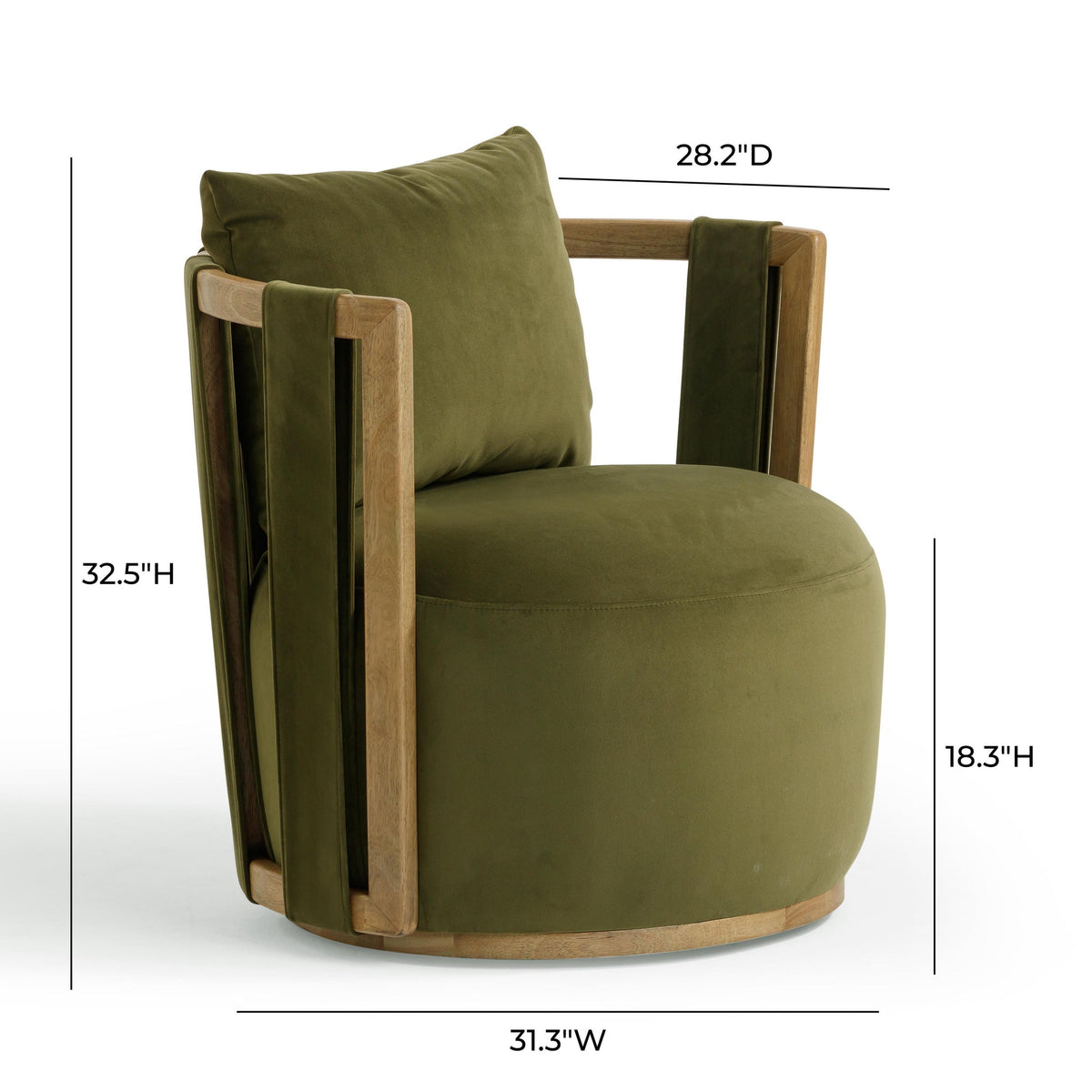 Paolo Green Upcycled Distressed Velvet Swivel Chair | BeBoldFurniture