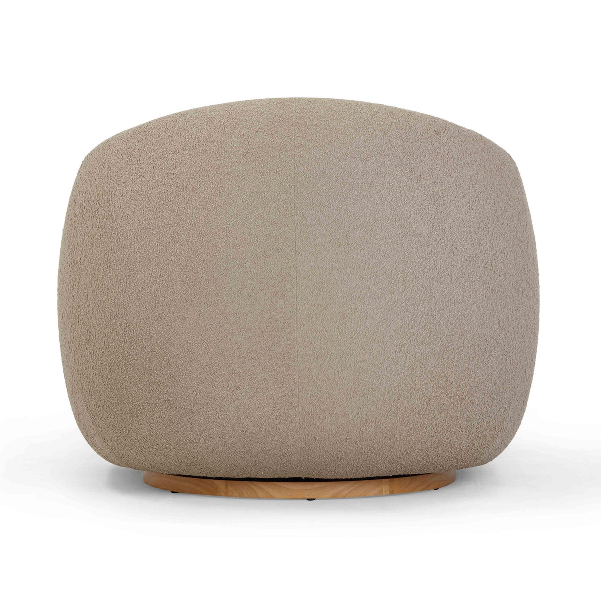 Judy Light Brown Boucle Swivel Chair | BeBoldFurniture