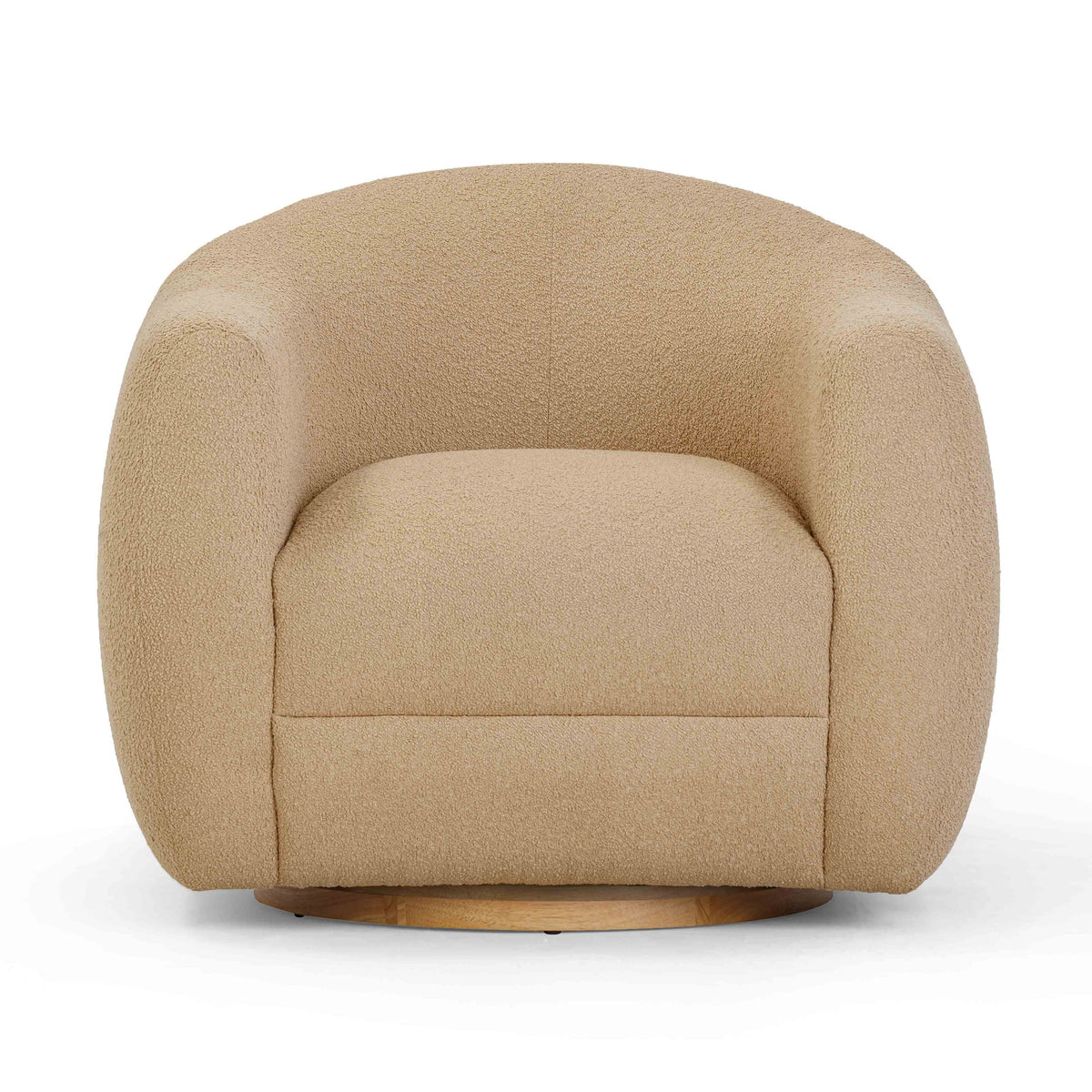 Judy Honey Boucle Swivel Chair | BeBoldFurniture