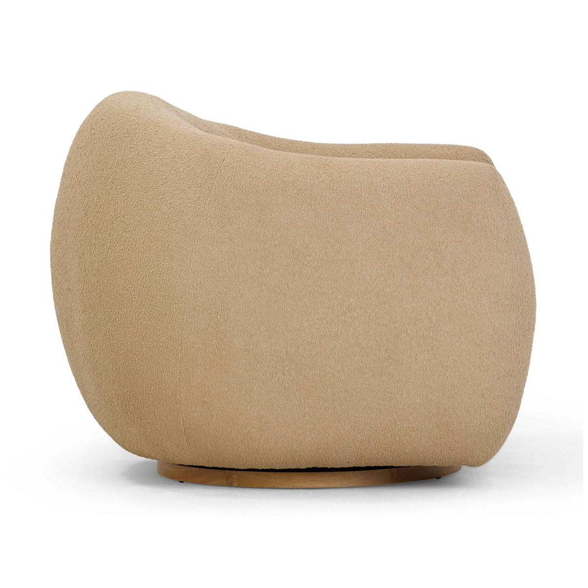 Judy Honey Boucle Swivel Chair | BeBoldFurniture