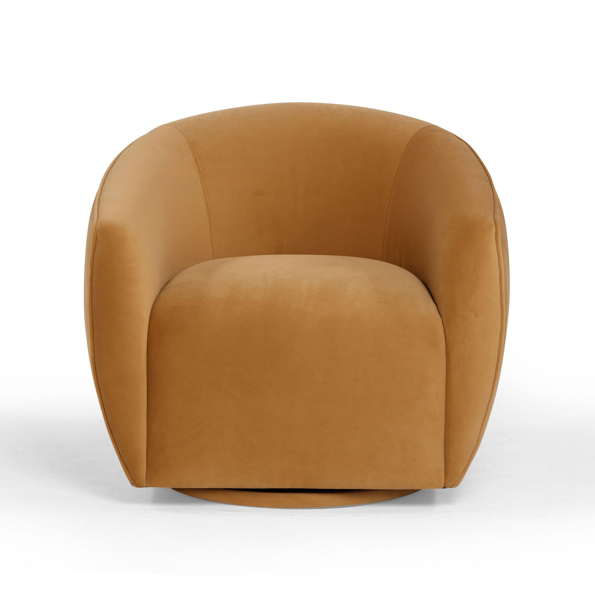 Jordan Tan Velvet Swivel Chair | BeBoldFurniture